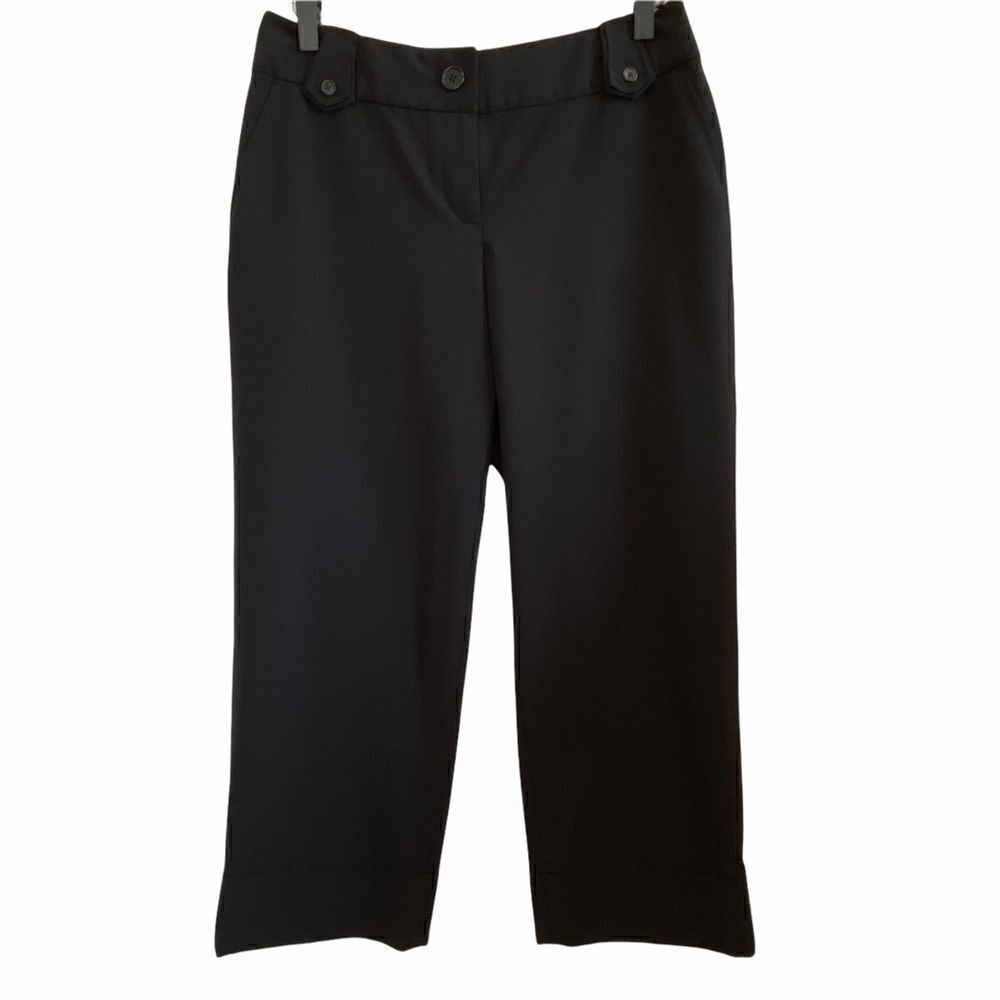 White House Black Market Black Crop Cuffed Pants